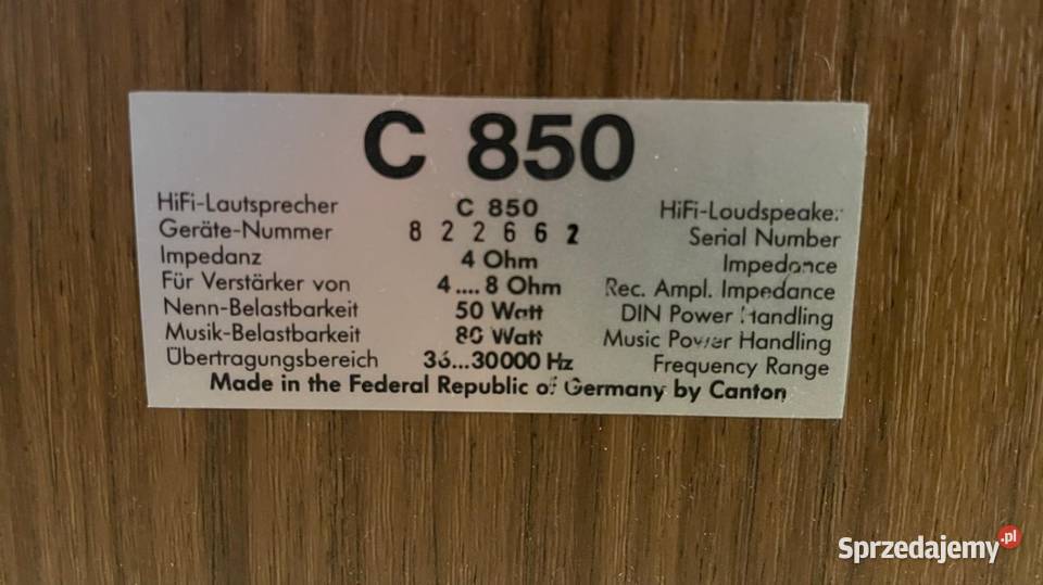 Canton C 850 Znakomicie grające Kolumny Stan sprzedam