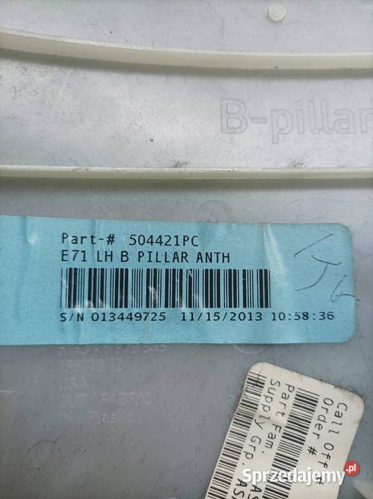 OSŁONA SŁUPKA B LEWA PRAWA KOMPLET MPAKIET Bmw