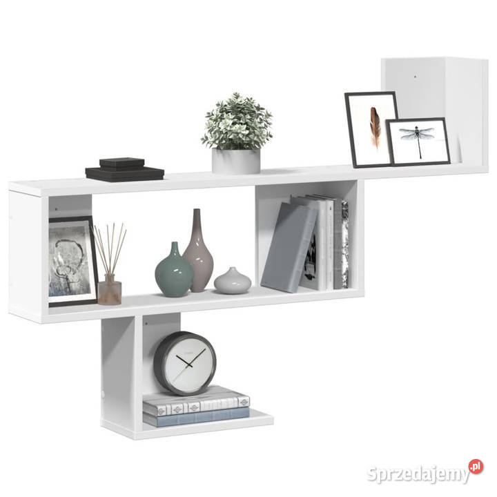 Półka ścienna biała 100x15x70 materiał Warszawa
