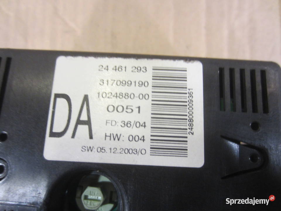 Zegarek Opel Vectra C Signum 24461293 osobowe Szczecin