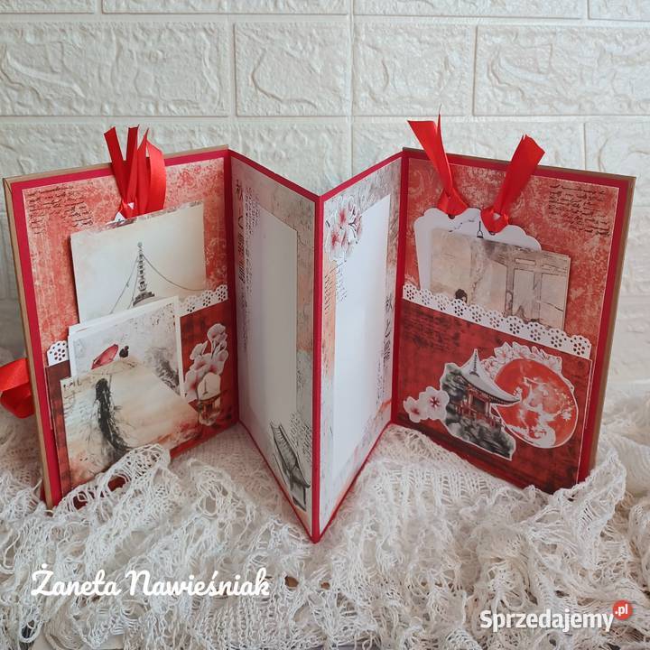 ALBUM harmonijkowy w pudełku japoński klimat małopolskie Mszana Dolna