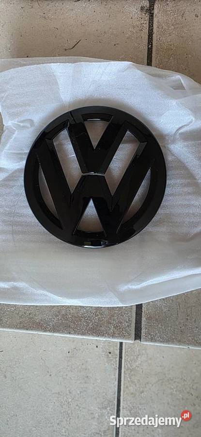 Emblemat volkswagen przód i tył czarny połysk