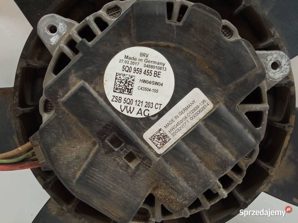 WENTYLATOR CHŁODNICY 20 TDI 5Q0959455BE Skoda
