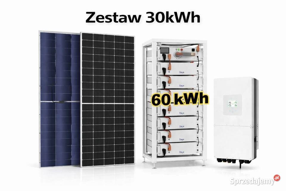 Zestaw budżetowy 30kWh HV panele inwerter 3 fazy