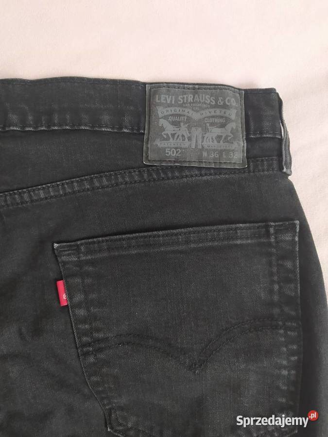 Spodnie jeansowe Levis 592 czarne jeansy W36 L32