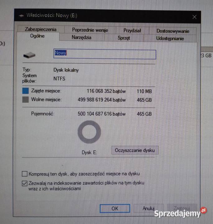 Dysk zewnętrzny 500GB na USB Dyski, napędy i nośniki