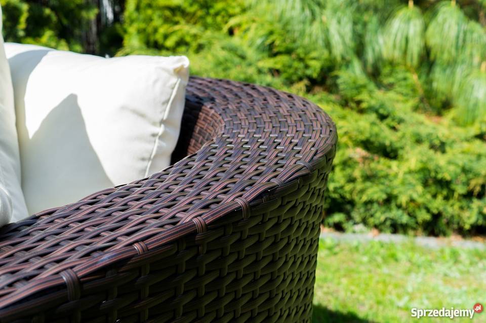 Zestaw ogrodowy sofa technorattan Alessia brąz mazowieckie Łaskarzew