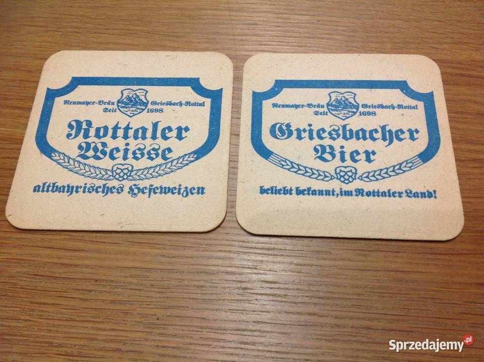 Stara Podkładka pod piwo Rottaler Weisse 2 Nowa Sól sprzedam