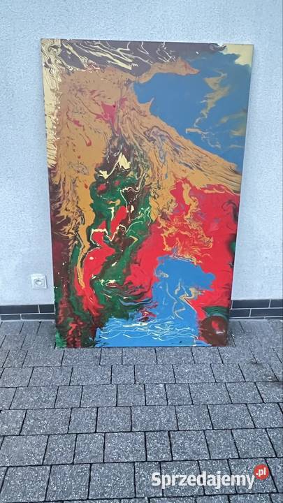 Eksplozja Kolorów Zielonych autor PPartyka Malarstwo Bolesławiec