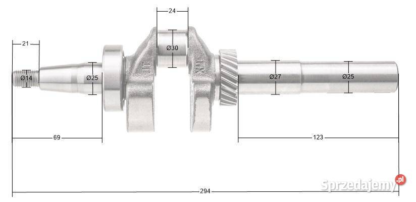 Wał korbowy Kohler XT775 CZĘŚĆ ORYGINALNA wielkopolskie Opalenica sprzedam