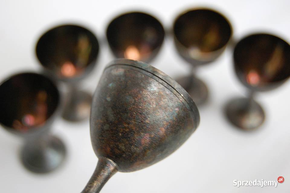 Posrebrzane kieliszki platerowane srebrem Lublin