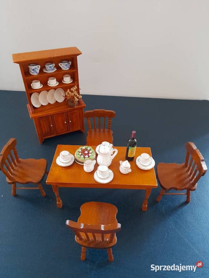 Mebelki do jadalni do domku lalek w skali 112 Bogatynia
