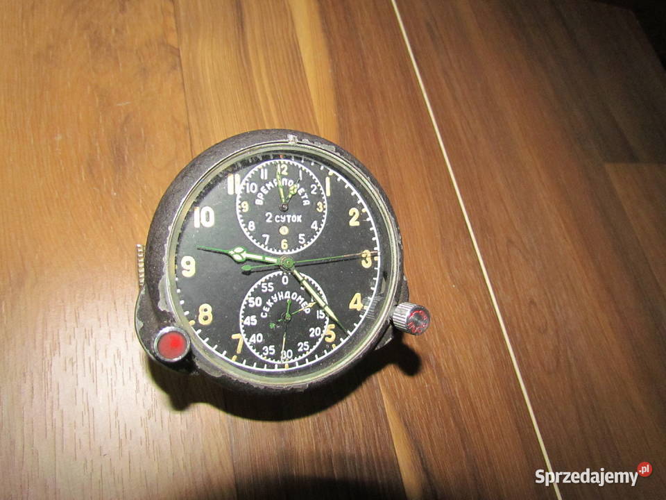 Zegar Lotniczy Chronometr ACZS1 z demobilu śląskie Świętochłowice