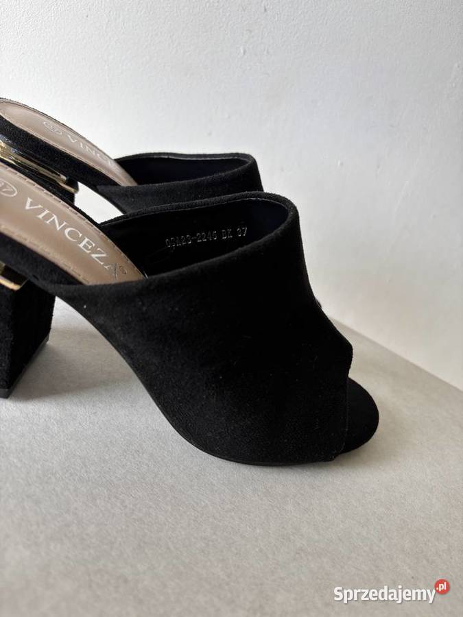 Klapki na słupku obcasie buty vicenza 37 Lubin