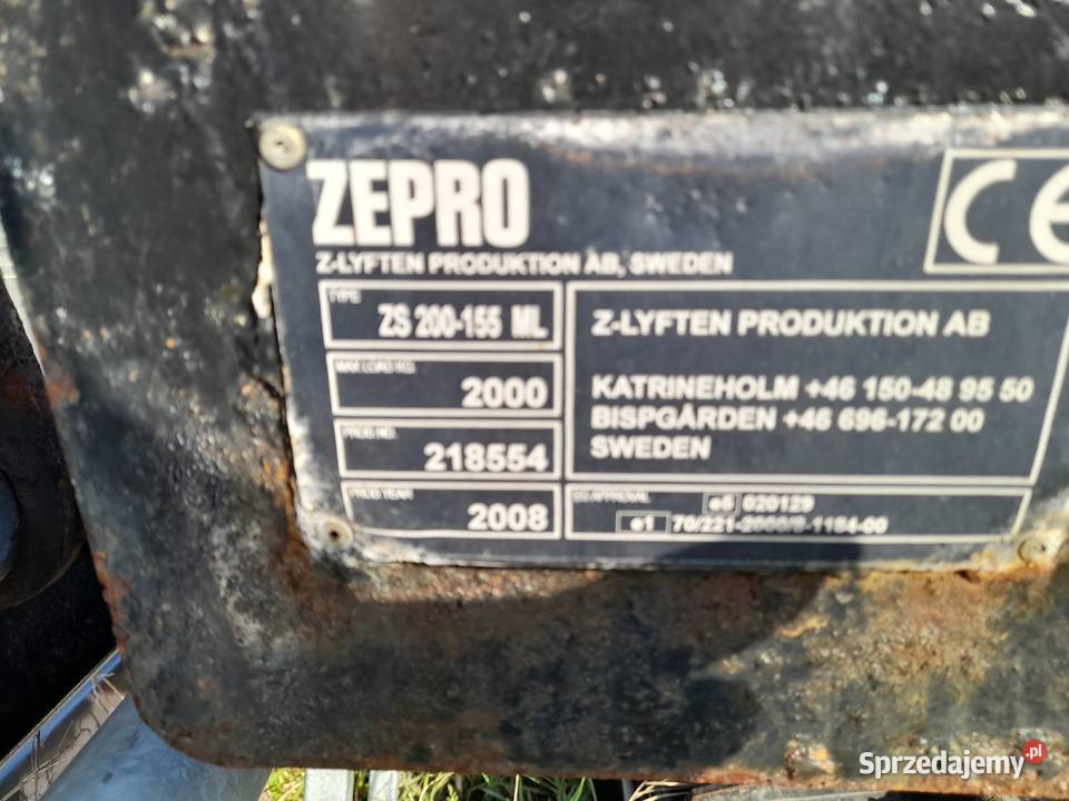 Winda ZEPRO 2000 Pozostałe kujawsko-pomorskie Bydgoszcz