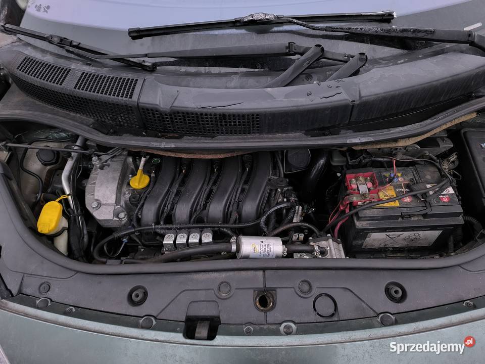 Renault Scenic 2 16 16v 113 2004r z LPG skórzana tapicerka Renault Szyjki