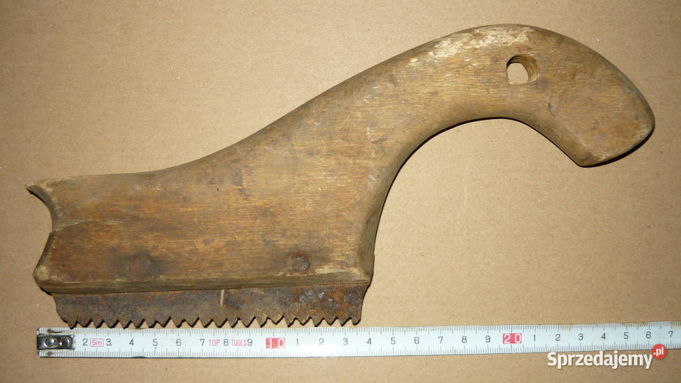 Piła stara mała drewniana nietypowa piłka Sokółka