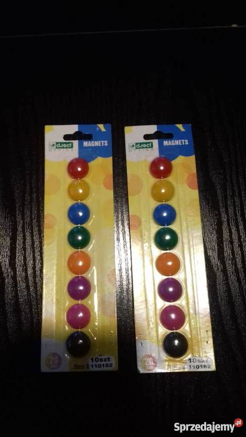 Magnesy na lodówkę plastikowe 12 sztuk wielokolorowy Akcesoria kuchenne warmińsko-mazurskie Iława
