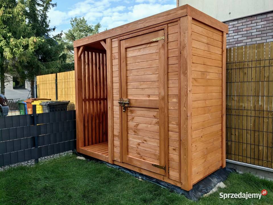 Drewutnia z domkiem narzędziowym 25 x 11m domek Kalety