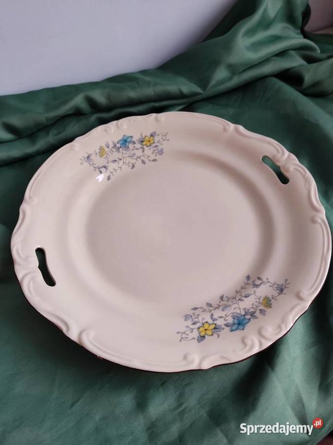 Talerz porcelanowy Tułowice kremowy z uchwytami Głuchołazy sprzedam