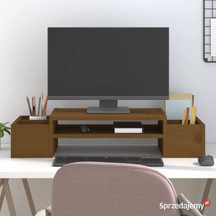 Podstawka na monitor miodowy brąz 70x275x15 lita Warszawa