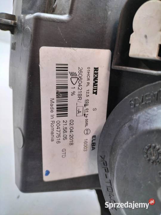 LAMPA PRZÓD LEWA EU 260604218R Dacia Logan II