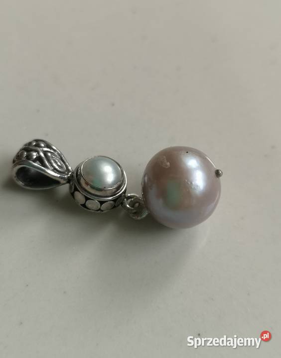 zawieszka z naturalną perłą srebro srebro kujawsko-pomorskie Toruń