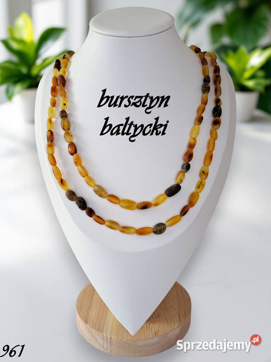 Korale z bursztynu BURSZTYN fasolka matowa mazowieckie Warszawa sprzedam
