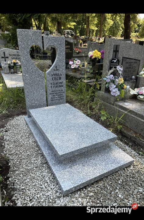 Nagrobek POMNIK GRANIT STRZEGOM Z MONTAŻEM Konary