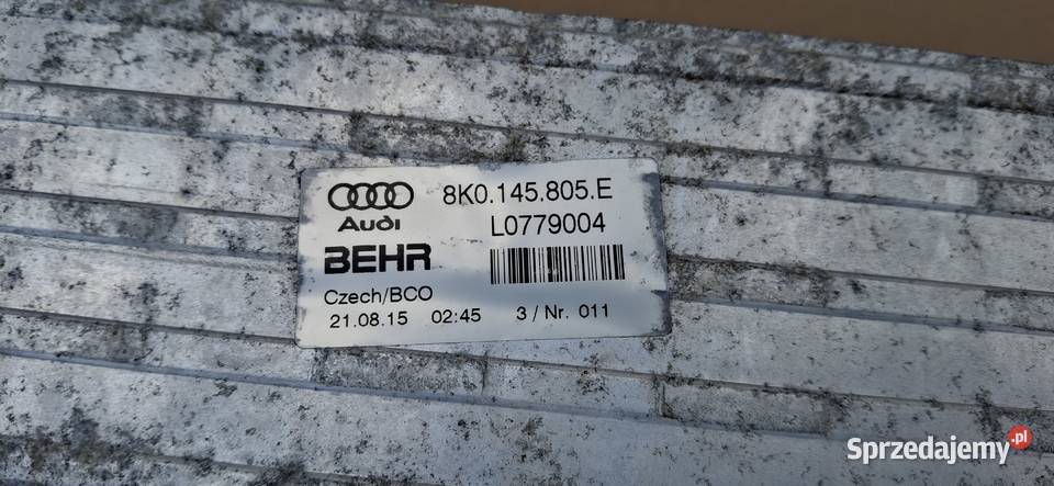 AUDI A4 B8 A5 8T Q5 8R A6 MACAN INTERCOOLER osobowe lubuskie Bieleń