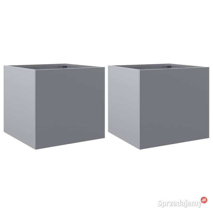 Donice 2 srebrne 32x30x29 stal galwanizowana Donice Warszawa sprzedam