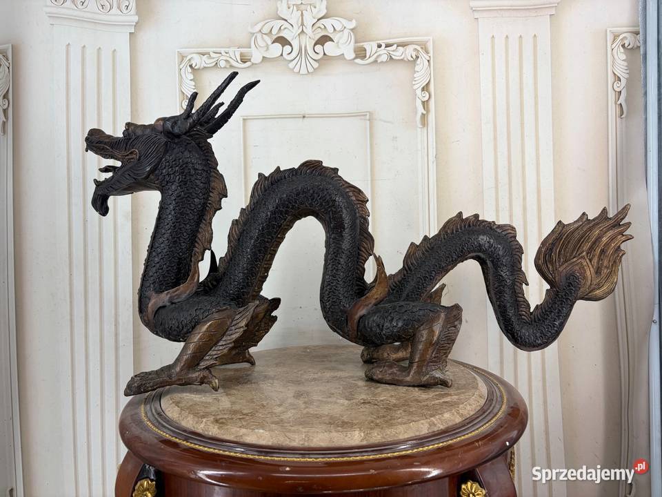Smok Dragon Japońska Figura Rzeźba z Brązu 74 Kraków