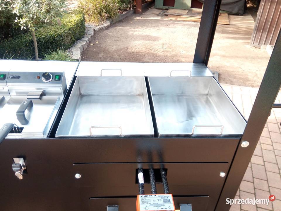 Grill cateringowy gastronomiczny gazowy węglowy Damasławek