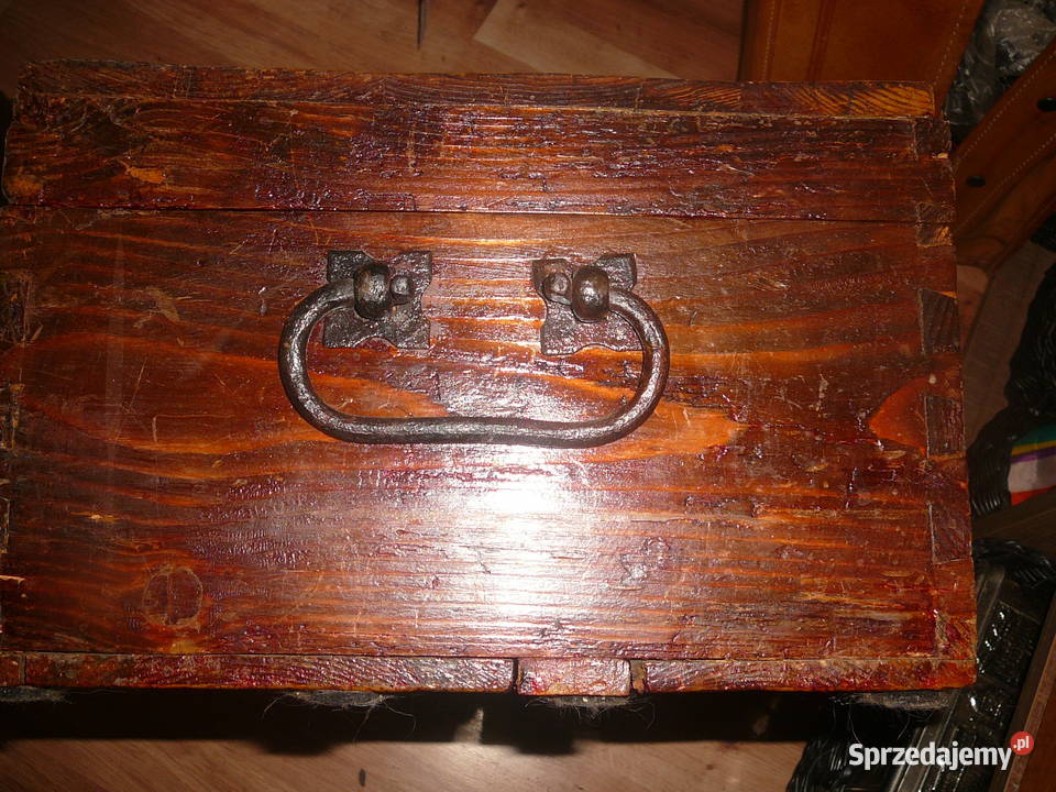 Stara drewniana skrzynia kufer 1897 Wrocław
