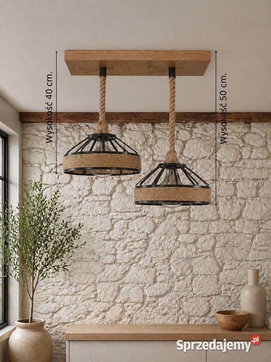 Lampa sufitowa drewniana OLD WOOD RETRO LSM4 Siedlec