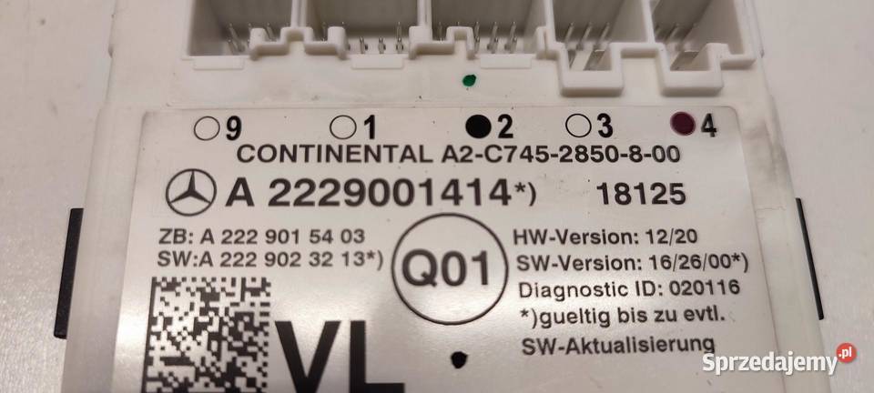 MERCEDES GLC W253 X253 MODUŁ DRZWI A2229001414