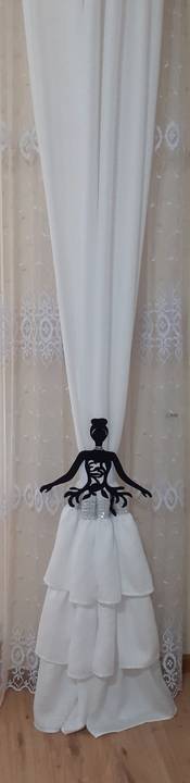 Zasłony z falbanami biały