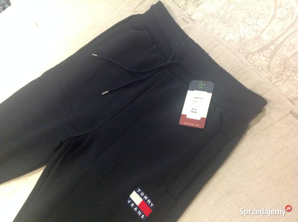Spodnie Dresowe Tommy Hilfiger r L Ciemny Granat Nowa Sól