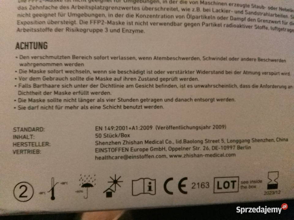 Maska ochronna FFP2 130 gr Iława