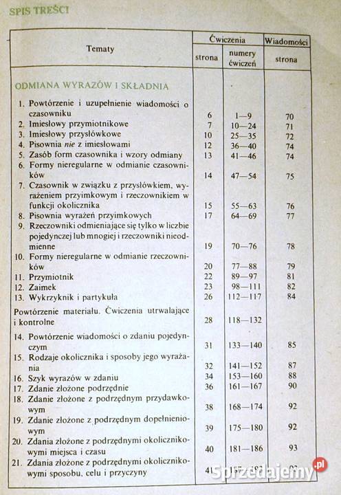 Język polski 7 Gramatyka i ortografia Krzystzof Chełm sprzedam