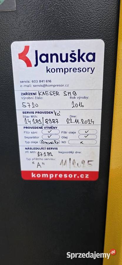 Kompresor śrubowy Kaeser SM9 Aircenter 55 kW 11 Jelcz-Laskowice