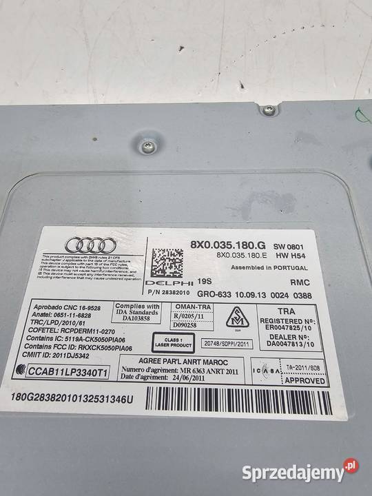 RADIO MULTIMEDIA MMI SD AUDI A1 8X 8X0035180G śląskie Przystajń