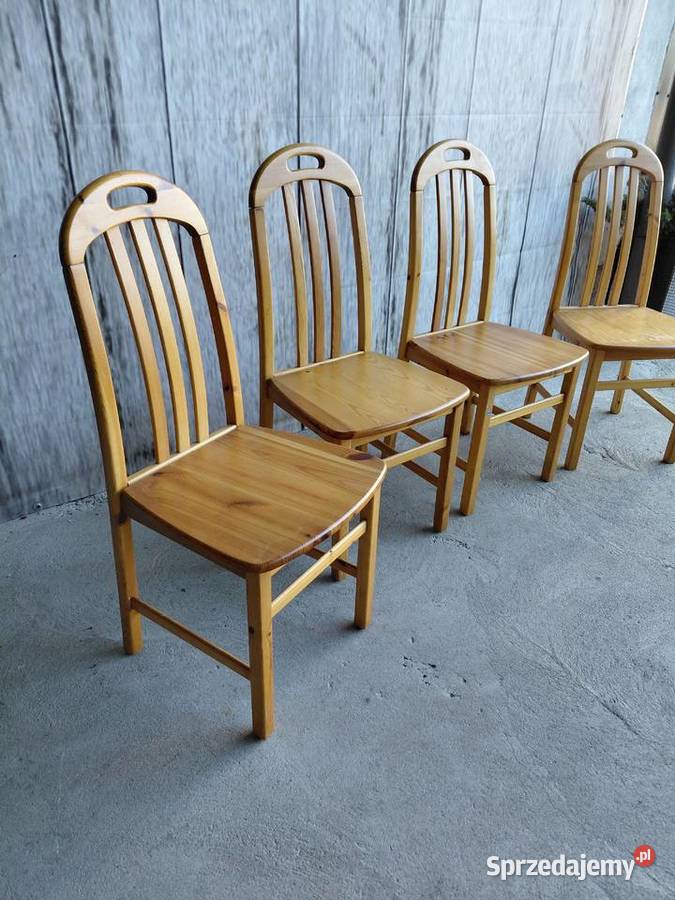 krzesła komplet 4 sztuki drewniane 216 Byczyna