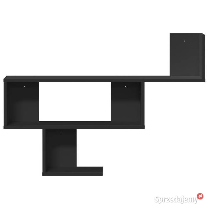 Półka ścienna czarna 100x15x70 materiał mazowieckie Warszawa