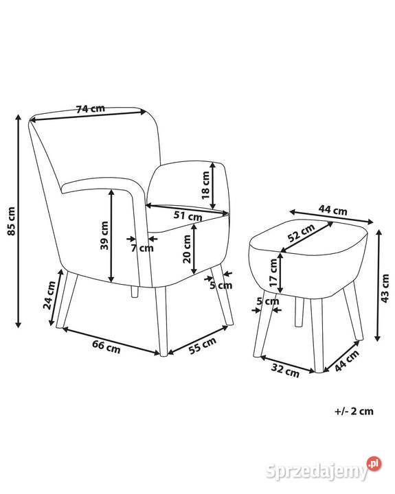 Fotel z podnóżkiem 3 kolory
