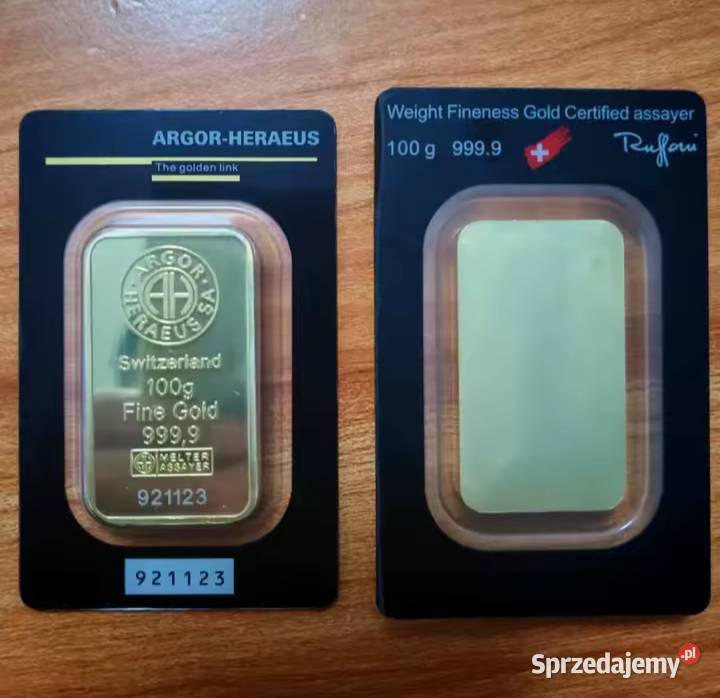 Replika sztabek złota Perth Mint 100 gr opolskie Goła sprzedam