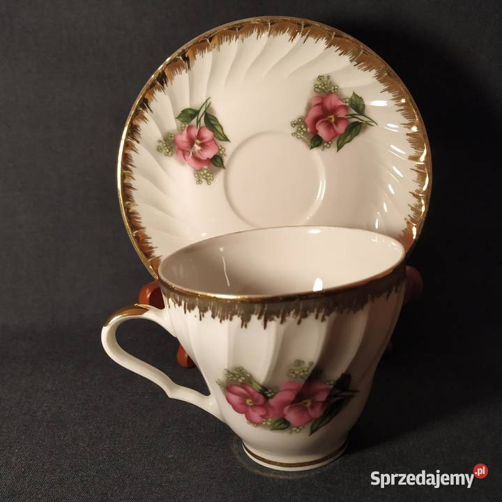 Elegancka Filiżanka Mitterteich Bavaria Złocona Piła