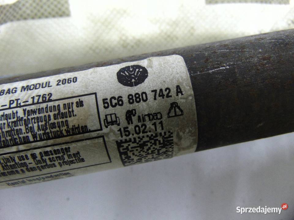 KURTYNA AIRBAG PRAWA 5C6880742A VW JETTA VI 5C