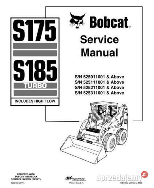 Bobcat S 175 S 185 instrukcja napraw wysyłka sprzedam