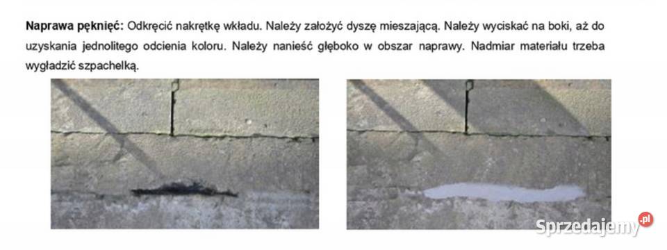 Klej w tubie do szybkich napraw pęknięć betonu Pozostałe lubelskie Lublin sprzedam